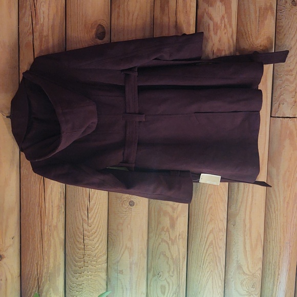 Women's Michael Michael Kors Size Small Wine Color NWT Heavy Hooded Casual Coat - Picture 6 of 6